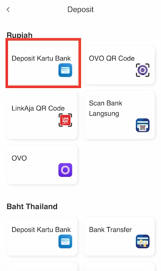 Deposit Kartu Bank 2